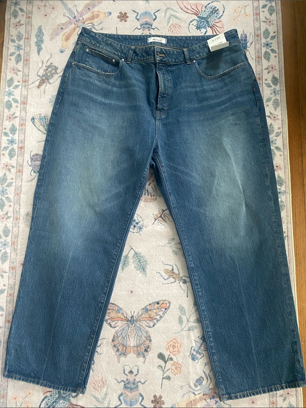 Madewell Medium Blue Denim Jeans with Contrast Stitching